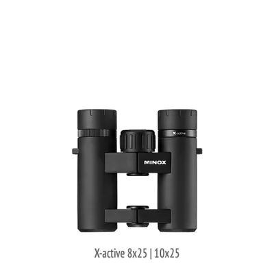 Produktbild von Minox X-Active 10X25 Fernglas, 10-fache Vergrößerung, 25mm Objektivdurchmesser, 105m Sehfeld auf 1000m