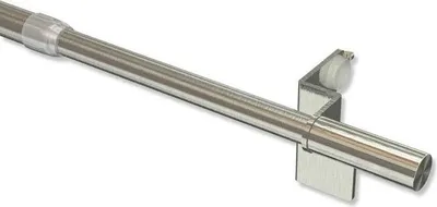 Produktbild von Interdeco Klemmfix Klemmstangen / ausdrehbare Scheibenstangen Edelstahl-Optik, Typ Fina, 50-80 cm, Pack. 2 Stück