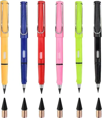 Produktbild von Der neue gefragte Bleistift(6 Stk,Farbe C mit 6 Spitzen)Ewiger Bleistift,Tintenlose Bleistifte,Unendlicher Bleistift,Tragbarer Immerwährender Bleistif