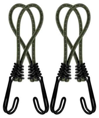 Produktbild von 4 Stück elastische Zeltleinen mit Haken, verstärkte Bungee-Seile für Camping und Outdoor