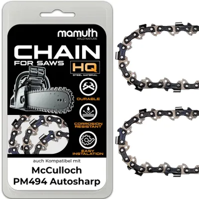 Immagine prodotto di 2x catena per motosega 30cm 1,3mm 3/8" 45 TG per McCulloch PM494 Autosharp