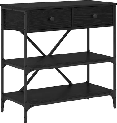 Obrázek produktu pro Konzolový stolek se zásuvkou Černý dub 75 x 34,5 x 75 cm dřevo