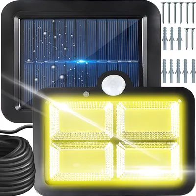 Produktbild von Solárne svietidlá Vonkajšie svietidlá so snímačom pohybu 128 LED záhradné solárne svietidlá Super jasné nástenné svietidlo Vonkajšie senzorové záhradné svietidlá Vonkajšie svietidlo Retoo