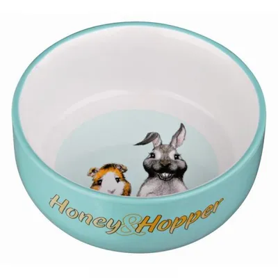 Obrázek produktu pro TRIXIE Honey & Hopper Ceramic Bowl, Univerzální, Krmítko a pítko, Keramický, 0,25 l, 1 kusů, 11 cm