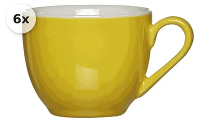 Produktbild von Espressotasse 80ml 6er Set Doppio sonnengelb