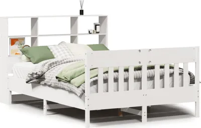 Produktbild von Massivholzbett ohne Matratze Weiß 160x200 Kiefernholz