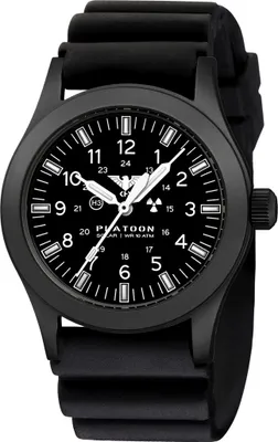 Produktbild von KHS - KHS.PLABSSF.DB - Armbanduhr - Herren - PLATOON Black Steel Solar