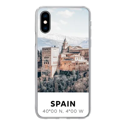 Produktbild von MuchoWow® Handyhülle Schutzhülle Hülle für iPhone X Spanien - Schloss - Vintage - Sommer Silikon Softcase Handy Hülle - Handyhülle