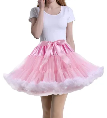 Produktbild von Tmade Damen Tüll Petticoat Tutu Party Mehrschichtiger Puffy Cosplay Rock, Rosa,
