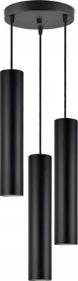 Produktbild von Luxolar - Led Pendelleuchte 3 flammig aus Metal - Hängelampe schwarz GU10 15W - Deckenlampe wohnzimmer, Schwarz Metal