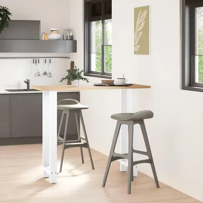 Zdjęcie produktu dla vidaXL Nogi do stołu barowego białe 2 szt. 40x(110-111) cm stalowe