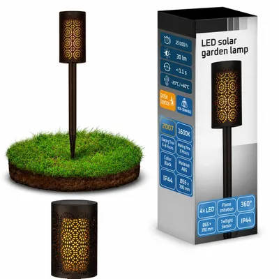 Produktbild von MasterLED LED Solar Gartenfackel 39cm mit Flammeneffekt IP44 für Garten