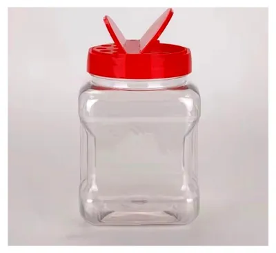 Produktbild von 4 Gewürzgläser mit Streudeckel, 500 ml, transparente Kunststoffbehälter mit Deckel
