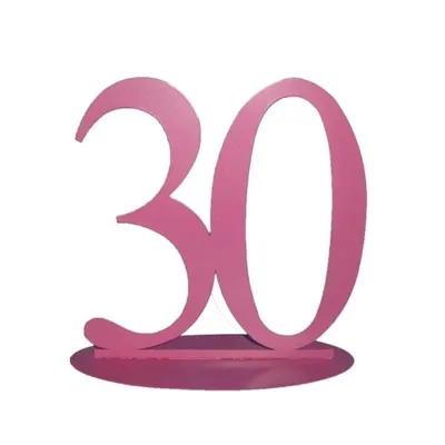 Produktbild von Zahl 30 Tischaufsteller Rosa Deko