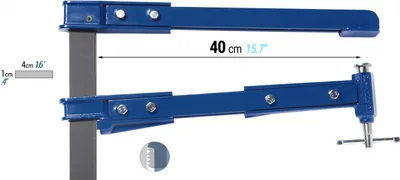 Produktbild von TIEFSPANNSCHRAUBZWINGE PIHER 40K, 60 cm, MIT QUERGRIFF, AUSLADUNG 22 cm