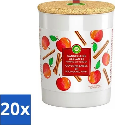 Produktbild von Air Wick - Duftkerze - Zimt & Apfel - 35 Stunden Brenndauer - Vorteilspack - 20 Stücke