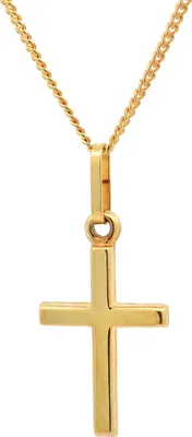 Produktbild von Gold Anhänger Kreuz  mit Goldkette massiv 333 - 8 Karat Gold 55 cm