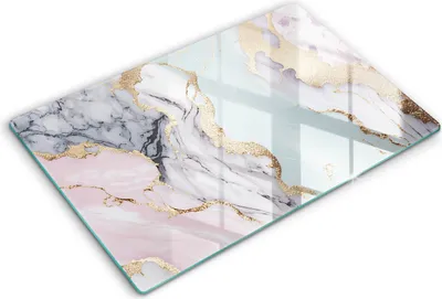 Produktbild von Abdeckung Glas - Küchenabdeckung - 80x52 cm - Abdeckplatte -Pastellmarmor