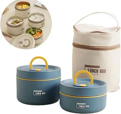 Produktbild von Famanu Lunchbox Set Isolierend mit Thermotas - Edelstahl