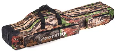 Image de Sac de pêche à 3 compartiments, portable et pliable, pour canne à pêche, moulinet, accessoires de pêche, transport et rangement en voyage
