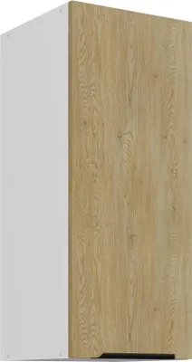 Produktbild von Küchen Hängeschrank 30 cm CREMONA Eiche hell + Weiß matt Küche Küchenzeile Küchenblock Einbauküche
