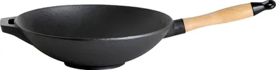 Immagine prodotto di Wok in ghisa con manico in legno Ø 30 cm