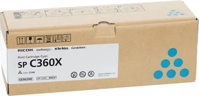 Produktbild von Ricoh 408251, 9000 Seiten, Cyan, 1 Stück(e)
