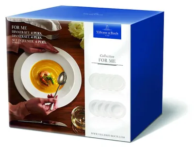 Zdjęcie produktu dla Villeroy&Boch - Zestaw talerzy obiadowych dla 4 osób For Me