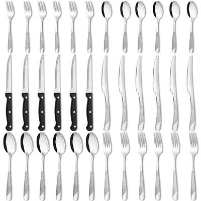 Produktbild von Omgoods – 36-teiliges Besteckset für 6 Personen, Edelstahl