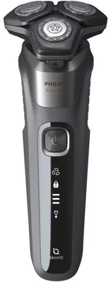 Obrázek produktu pro Philips SHAVER Series 5000 S5887/10 Elektrický holicí strojek pro mokré a suché holení, Rotační holicí strojek, Šedá, SteelPrecision blades, LED, Nabíjecí, Výkon, SH71