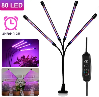 Immagine prodotto di Jayseuw 40Watt lampada per piante LED Grow Light - timer automatico 3-9-12 ore