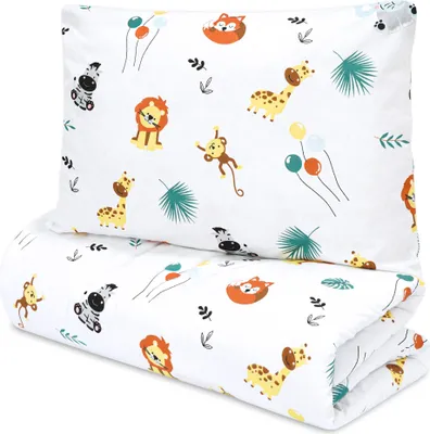 Zdjęcie produktu dla Kołdra dziecięca bez poszewki 90x120 cm - bawełniany zestaw kołdra i poduszka dziecięca 90x120 i poduszka 60 x 40 - kołdry dziecięce do łóżeczka dziecięcego