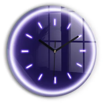 Produktbild von Wallfluent Wanduhr – Stilles Quarzuhrwerk - Uhr Dekoration Wohnzimmer Schlafzimmer Küche - schwarze Zeiger - 30 cm - Neon-Striche