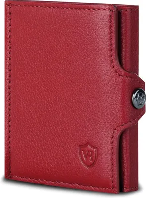 Produktbild von Slim Wallet Leder mit Münzfach RFID Schutz Mini Geldbörse Kartenetui Portemonnaie Dünn Kompakt Scheinfach Herren Damen Geschenkbox