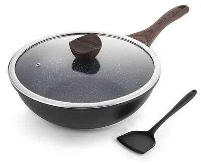 Productafbeelding van Inductiewok met deksel, antiaanbaklaag, 30 cm, PFOA-vrij