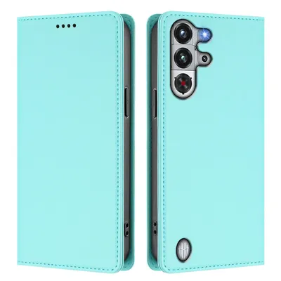 Immagine prodotto di Custodia in pelle per ZTE nubia RedMagic 10 Pro, custodia a libro magnetica in Finto cuoio con supporto, verde menta