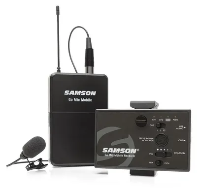 Immagine prodotto di Sistema microfonico lavalier portatile Samson Go Mic - Sistema wireless a 2,4 GHz