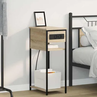 Produktbild von vidaXL Nachttisch Sonoma-Eiche 41 x 28 x 76 cm Holzwerkstoff
