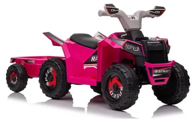 Obrázok produktu pre Ružová batériová štvorkolka XMX630T s prívesom
