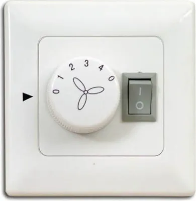 Produktbild von Wandschalter / Stufenschalter für Deckenventilator mit Licht - Unterputz