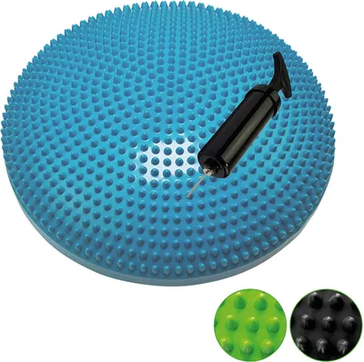 Zdjęcie produktu dla Tunturi Balance Pad 33 cm, chybotliwa poduszka do utrzymywania równowagi i koordynacji, z wypustkami do jogi, pilatesu, poduszka do utrzymywania równowagi w kolorze turkusowym