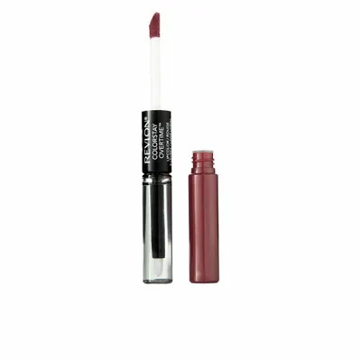 A Revlon Colorstay Overtime Lipcolor product with its cap off, showing the applicator.