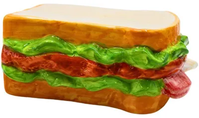 Sparbüchse Sandwich aus Keramik, 12 x 6 x 15 cm
