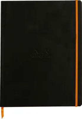 Produktbild von Rhodia 117702C, Einfarbig, Schwarz, A4+, 80 Blätter, 90 g/m², Liniertes Papier