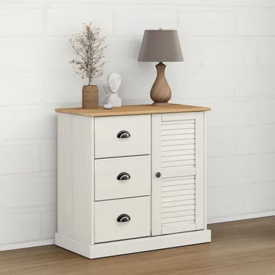 Produktbild von Möbel Sideboard mit Schubladen VIGO 78x40x75 cm Massivholz Kiefer - Kommoden 353200