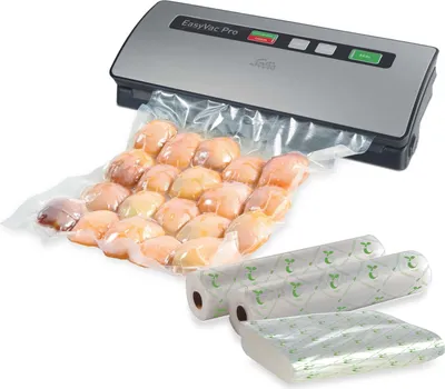 Produktbild von Solis Vakuumiergerät mit Vakuumschlauch, Set inkl. 68 Beutel & 2 Rollen
