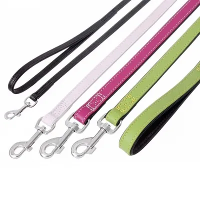 Zdjęcie produktu dla Smycz w stylu vintage, czarna, 18 mm, 100 cm, z czarną podszewką