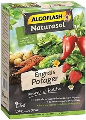 Immagine prodotto di ALGOFLASH NATURASOL Concime per ortaggi, 1,5 kg, granuli, prodotto naturale, per l'agricoltura biologica