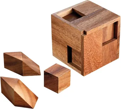 Obrázek produktu pro Hexahedroom dřevěné puzzle, obtížná logická hra od 8 let