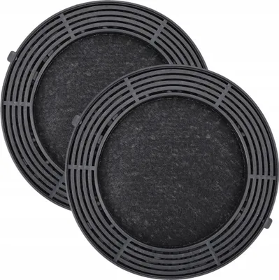 Two round carbon filters are shown overlapping.
